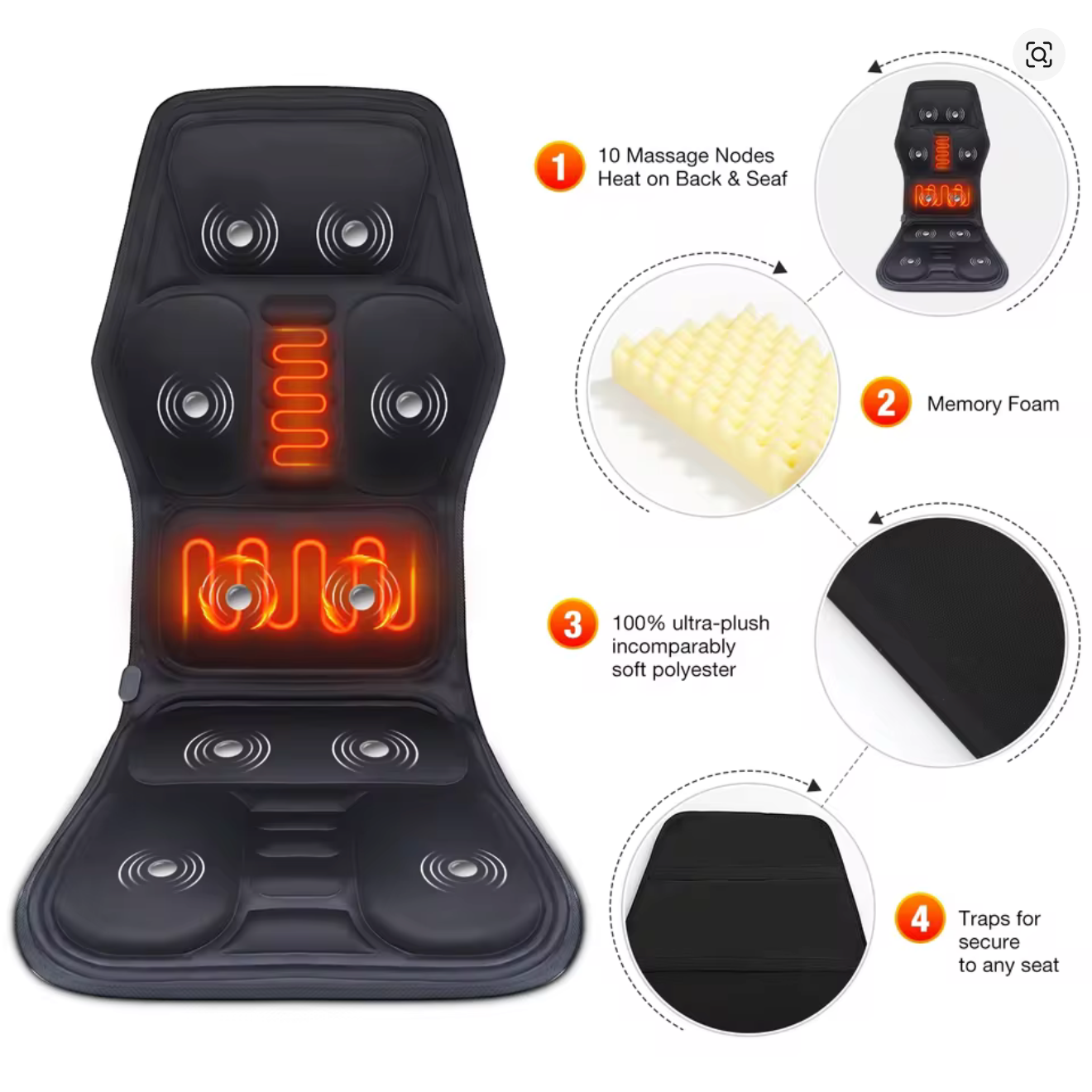 Car Heating Massage Warm Cushion